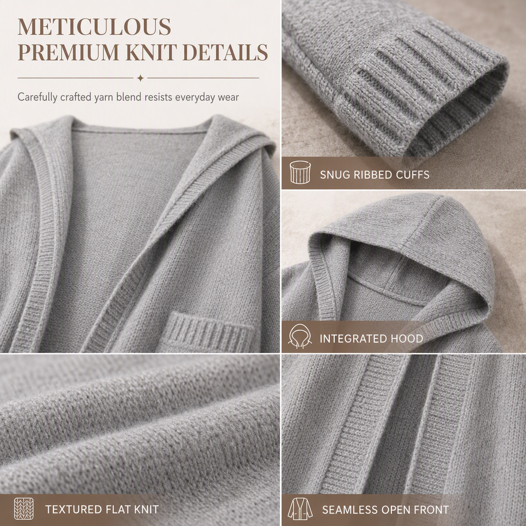 👚✨Women's Long Hooded Knit Cardigan✨𝘉𝘶𝘺 𝘢𝘯𝘺 2 𝘢𝘯𝘥 𝘨𝘦𝘵 𝘢𝘯 𝘦𝘹𝘵𝘳𝘢 8% 𝘥𝘪𝘴𝘤𝘰𝘶𝘯𝘵