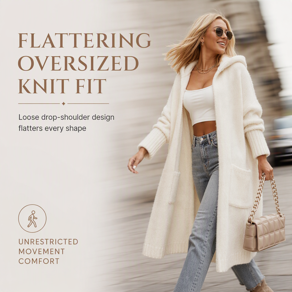 👚✨Women's Long Hooded Knit Cardigan✨𝘉𝘶𝘺 𝘢𝘯𝘺 2 𝘢𝘯𝘥 𝘨𝘦𝘵 𝘢𝘯 𝘦𝘹𝘵𝘳𝘢 8% 𝘥𝘪𝘴𝘤𝘰𝘶𝘯𝘵