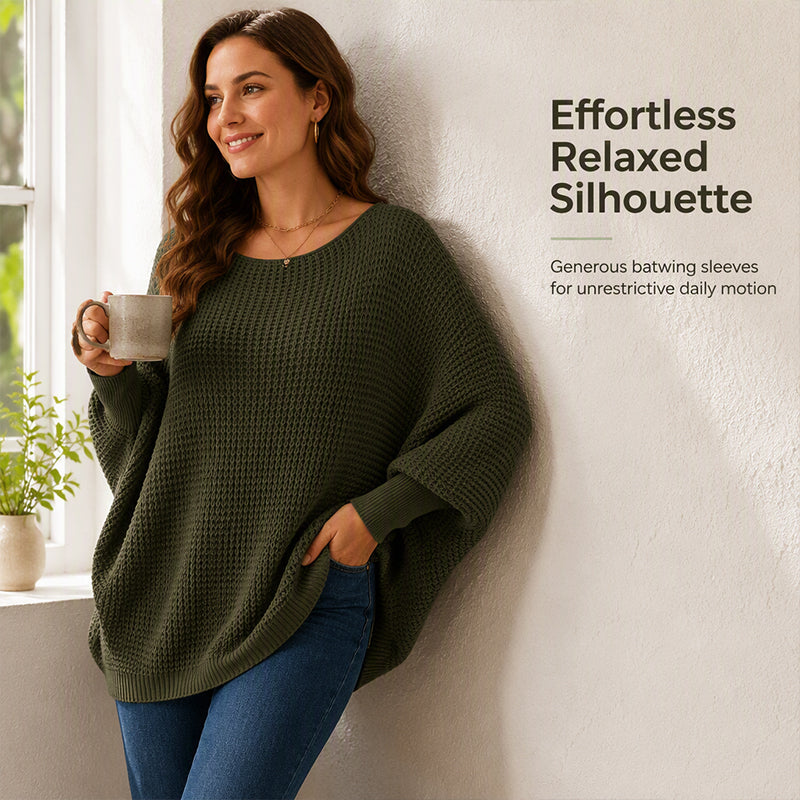 Women's Loose Batwing Sleeve Knit Sweater