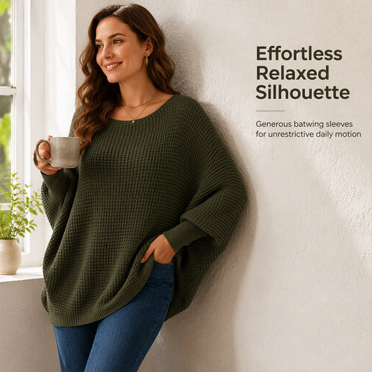 Women's Loose Batwing Sleeve Knit Sweater