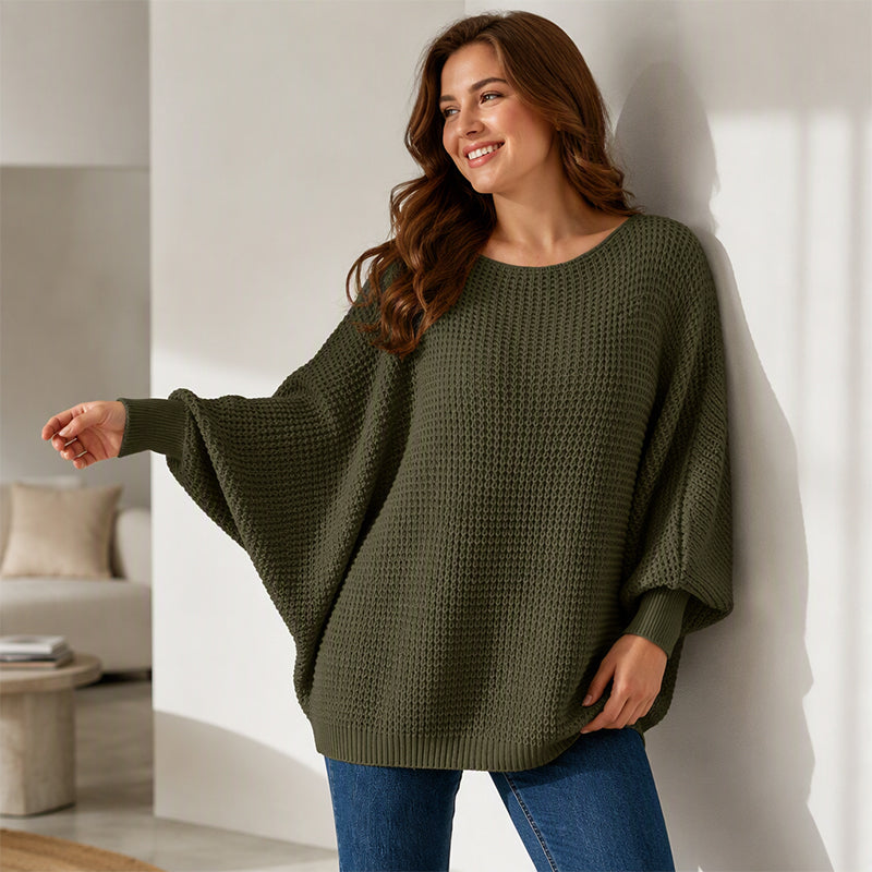 Women's Loose Batwing Sleeve Knit Sweater