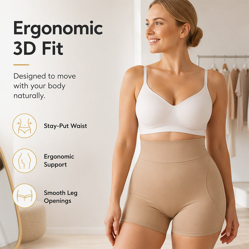Women's High-Waist Tummy Control Padded Shapewear Shorts