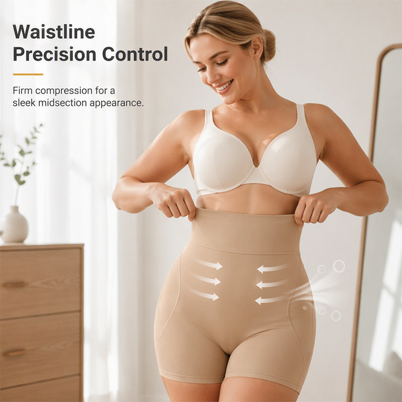 Women's High-Waist Tummy Control Padded Shapewear Shorts