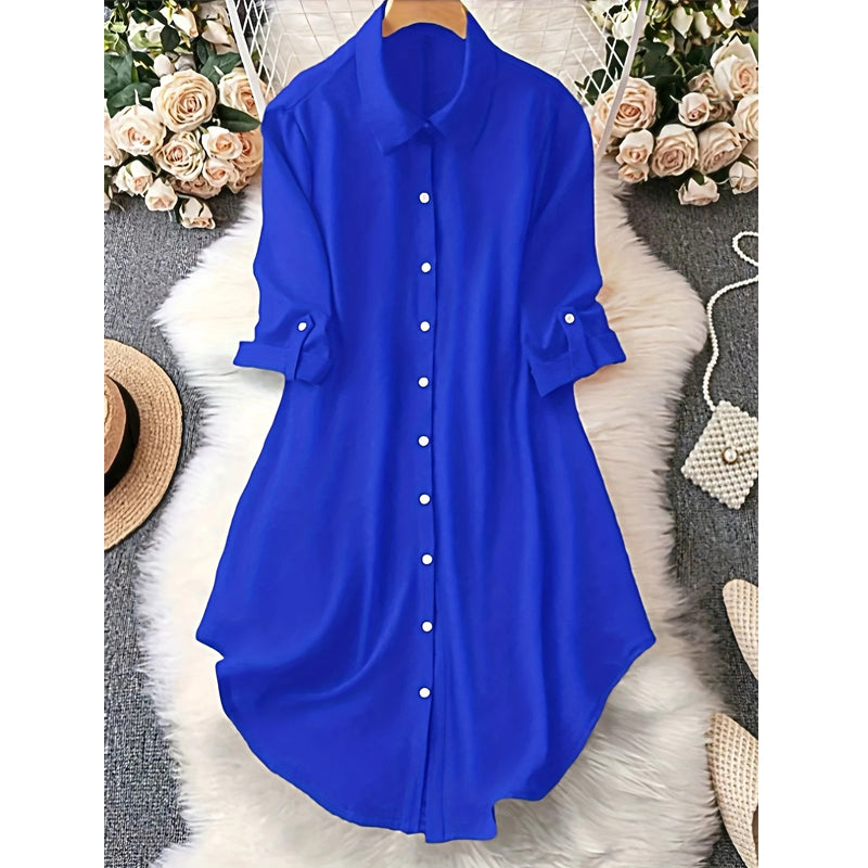 Women's Casual Long-Sleeve Button-Up Blouse 👚 Effortless Style, All-Day Comfort – Your Go-To Layering Piece ✨