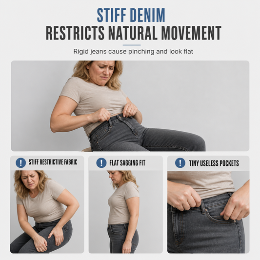 👖 Retro Utility Denim | Women's High-Stretch Cargo Flare Jeans with Flap Pockets