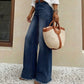 👖 Polished Denim Comfort | Women's High-Rise Stretch Straight-Leg Jeans with Washed Finish