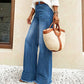 👖 Polished Denim Comfort | Women's High-Rise Stretch Straight-Leg Jeans with Washed Finish