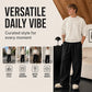 Men's Casual Pleated Wide-Leg Pants