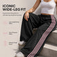 Women's Wide-Leg Sweatpants with Side Stripes