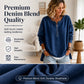 Women's Long Sleeve Half-Zip Denim Pullover