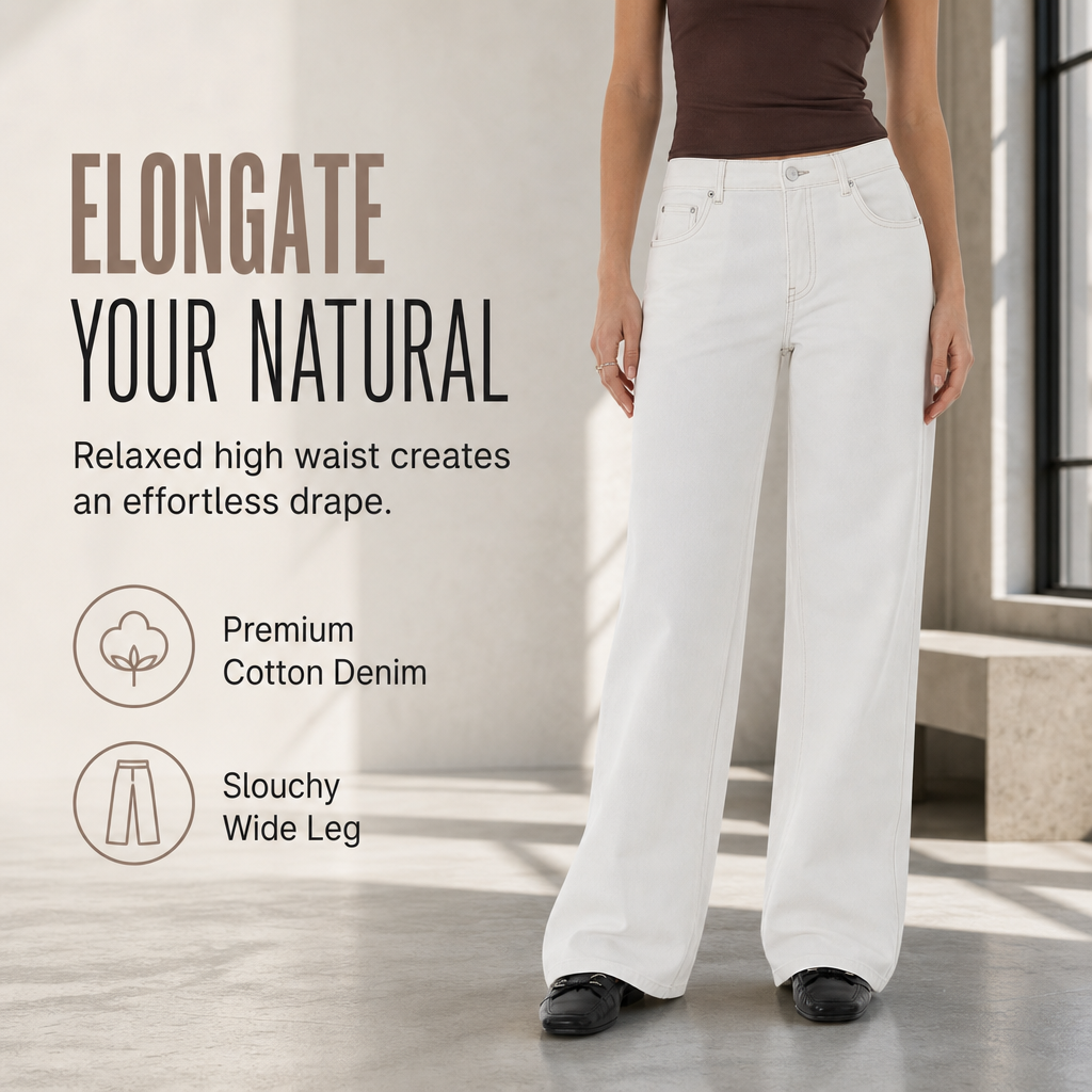 Women's Retro High-Waisted Wide-Leg Jeans