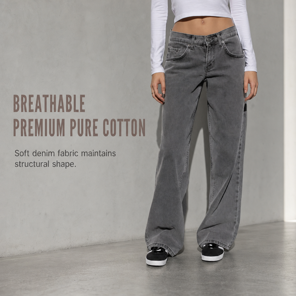Women's Retro High-Waisted Wide-Leg Jeans