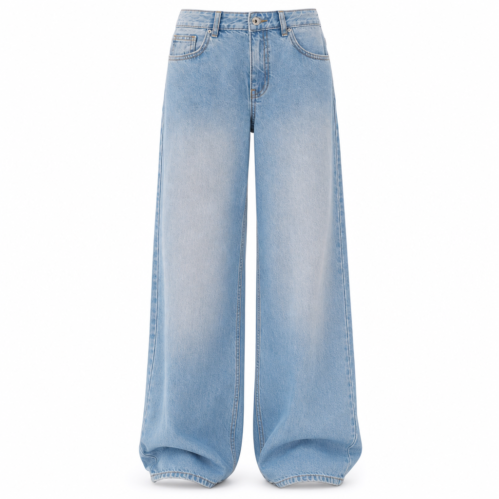 Women's Retro High-Waisted Wide-Leg Jeans