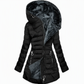 Women's Mid-Length Fleece Lined Hooded Coat