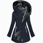 Women's Mid-Length Fleece Lined Hooded Coat