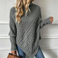 Women's Cable Knit Poncho Sweater
