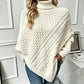 Women's Cable Knit Poncho Sweater