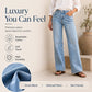 Women's Wide-Leg Jeans with Front Seams