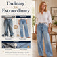 Women's Wide-Leg Jeans with Front Seams