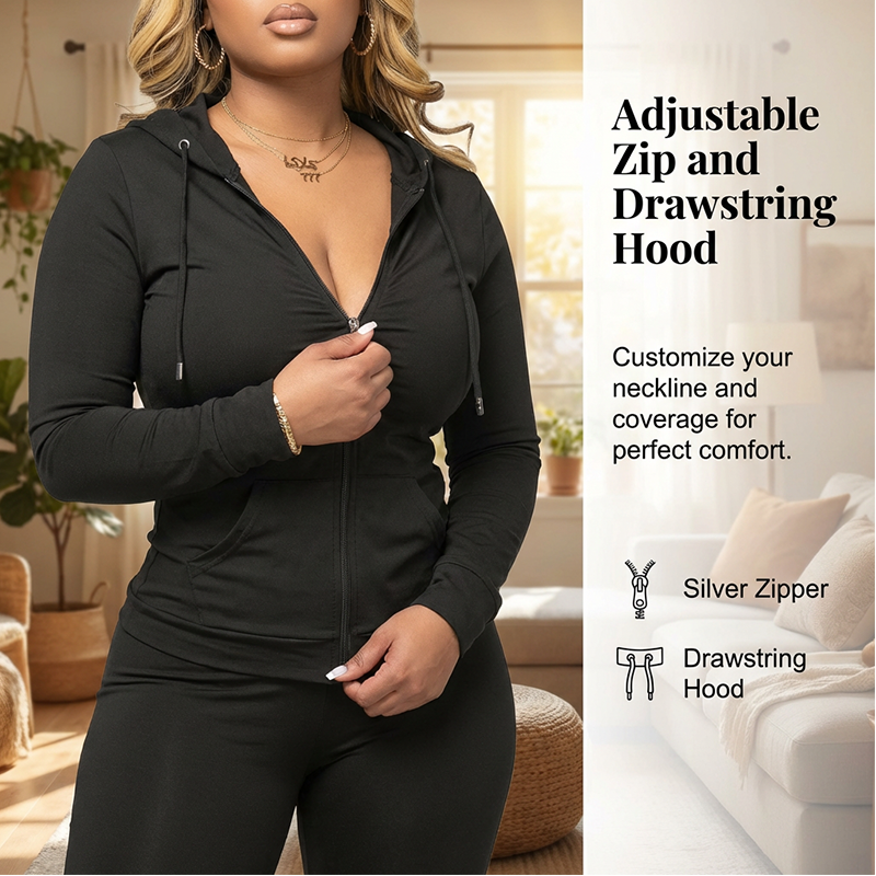 Women's Long Sleeve Hooded Sweatsuit