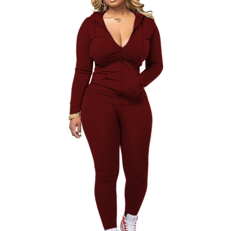 Women's Long Sleeve Hooded Sweatsuit