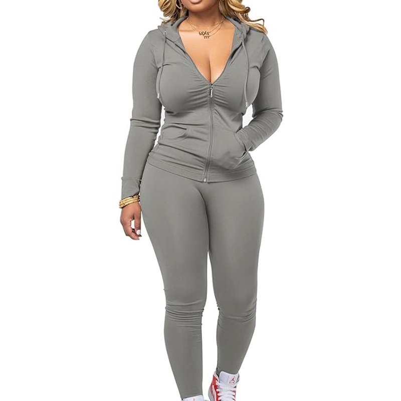 Women's Long Sleeve Hooded Sweatsuit