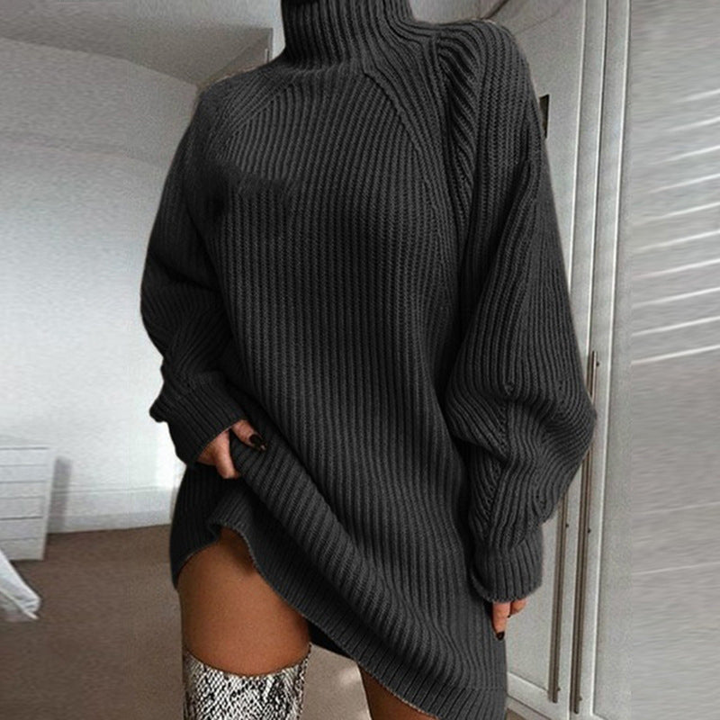 🍂Autumn Hot Sale 60% OFF🔥Women's Cozy Turtleneck Knit Sweater Dress