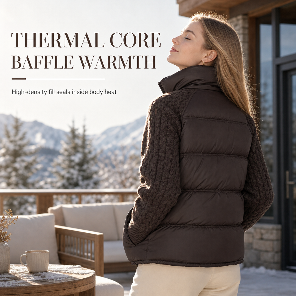 👚✨Women's Stand Collar Cable Knit Patchwork Long Sleeve Padded Short Thickened Warm Winter Cotton Coat✨𝘉𝘶𝘺 𝘢𝘯𝘺 2 𝘢𝘯𝘥 𝘨𝘦𝘵 𝘢𝘯 𝘦𝘹𝘵𝘳𝘢 8% 𝘥𝘪𝘴𝘤𝘰𝘶𝘯𝘵