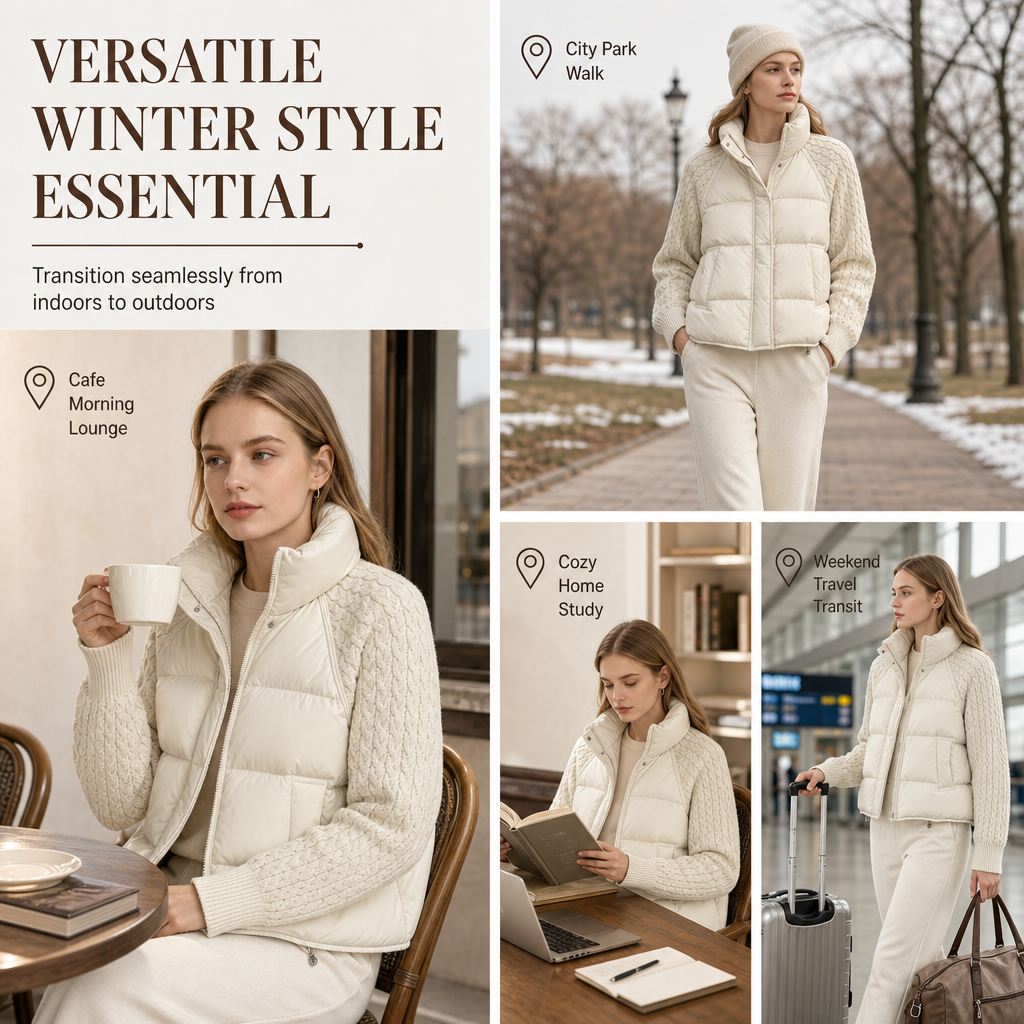 👚✨Women's Stand Collar Cable Knit Patchwork Long Sleeve Padded Short Thickened Warm Winter Cotton Coat✨𝘉𝘶𝘺 𝘢𝘯𝘺 2 𝘢𝘯𝘥 𝘨𝘦𝘵 𝘢𝘯 𝘦𝘹𝘵𝘳𝘢 8% 𝘥𝘪𝘴𝘤𝘰𝘶𝘯𝘵