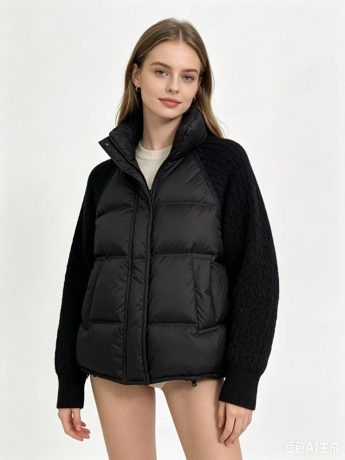 👚✨Women's Stand Collar Cable Knit Patchwork Long Sleeve Padded Short Thickened Warm Winter Cotton Coat✨𝘉𝘶𝘺 𝘢𝘯𝘺 2 𝘢𝘯𝘥 𝘨𝘦𝘵 𝘢𝘯 𝘦𝘹𝘵𝘳𝘢 8% 𝘥𝘪𝘴𝘤𝘰𝘶𝘯𝘵