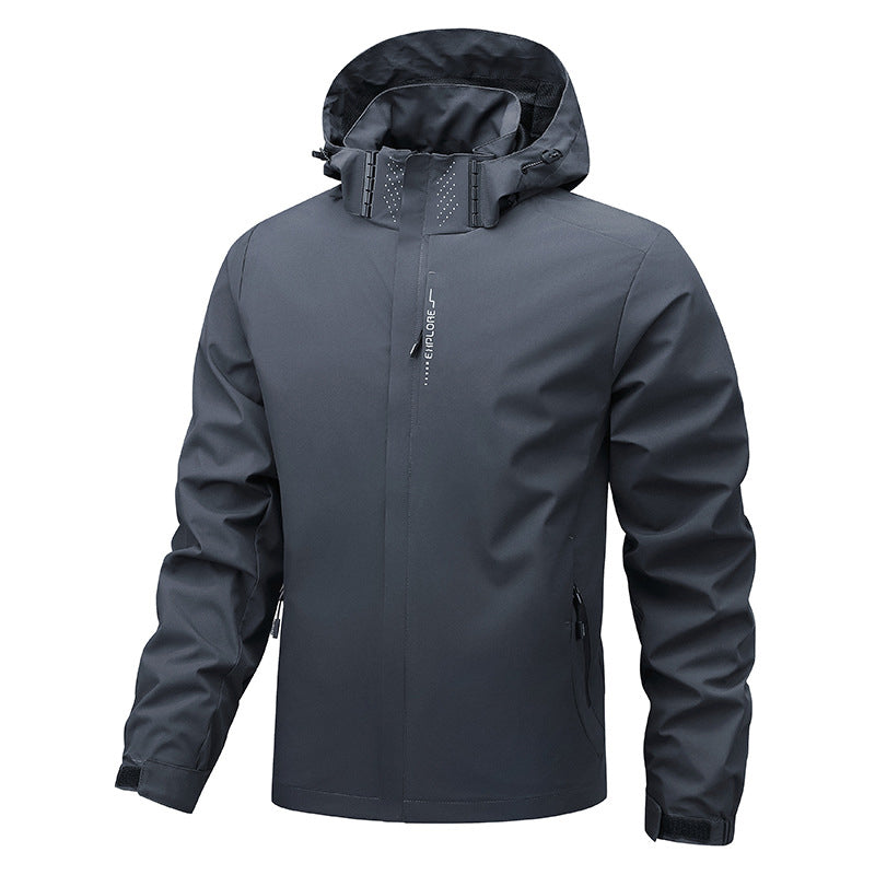 🌧️ Built for Changing Weather | Men’s Waterproof Outdoor Hooded Jacket