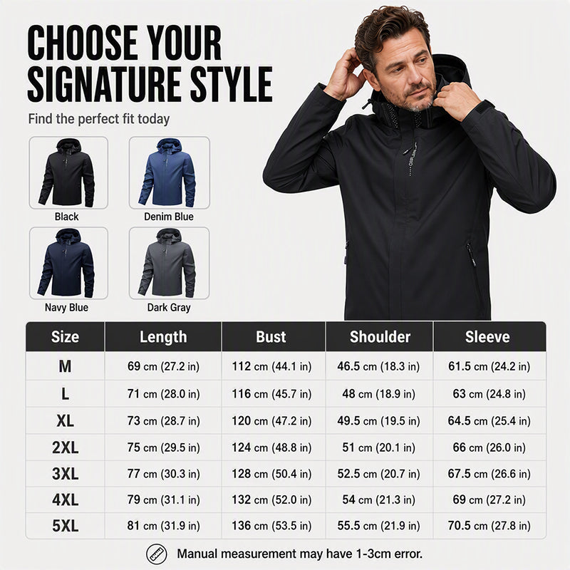 🌧️ Built for Changing Weather | Men’s Waterproof Outdoor Hooded Jacket