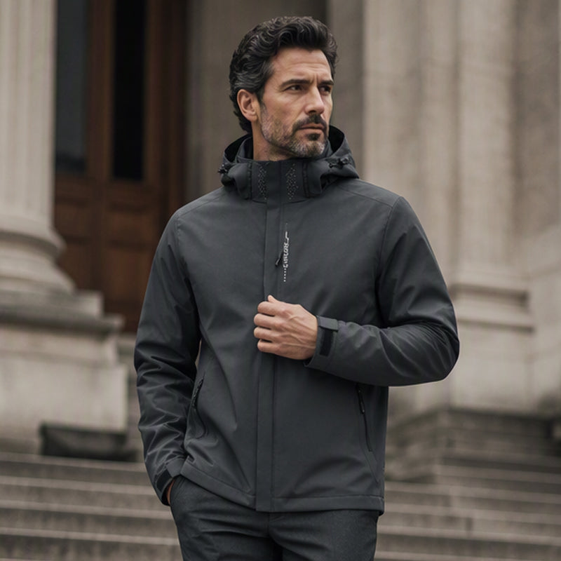 🌧️ Built for Changing Weather | Men’s Waterproof Outdoor Hooded Jacket