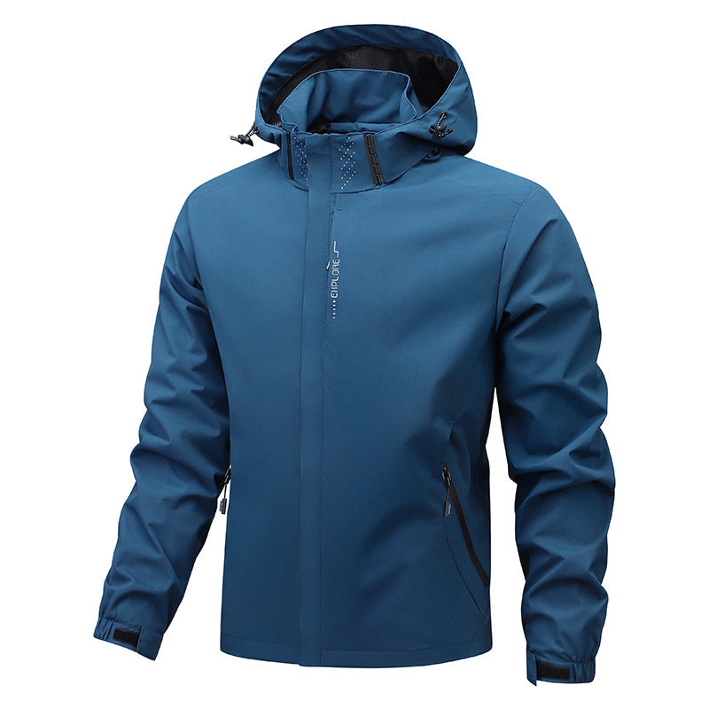 🌧️ Built for Changing Weather | Men’s Waterproof Outdoor Hooded Jacket