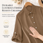 Women's Solid Color Satin Button Up Formal Shirt with Fashion Sleeves