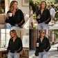 Women's V-Neck Top with Lace Insert
