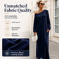 ✨ Effortless Elegance | Women’s Off-Shoulder Long-Sleeve Maxi Dress