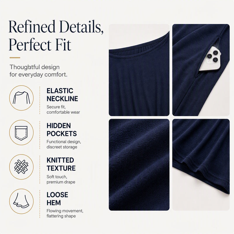 ✨ Effortless Elegance | Women’s Off-Shoulder Long-Sleeve Maxi Dress
