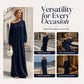✨ Effortless Elegance | Women’s Off-Shoulder Long-Sleeve Maxi Dress