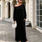 ✨ Effortless Elegance | Women’s Off-Shoulder Long-Sleeve Maxi Dress