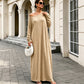 ✨ Effortless Elegance | Women’s Off-Shoulder Long-Sleeve Maxi Dress