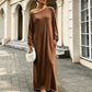 ✨ Effortless Elegance | Women’s Off-Shoulder Long-Sleeve Maxi Dress