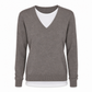 ✨ Layered Look, One Easy Piece | Women’s V-Neck Fake Two-Piece Knit Top