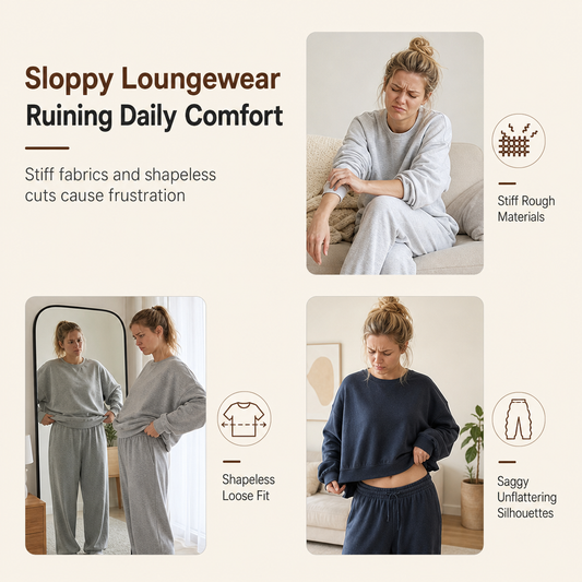 Women's Casual Soft Knit Two-Piece Lounge Set with Hooded Zip-Up Sweatshirt and Wide-Leg Pants