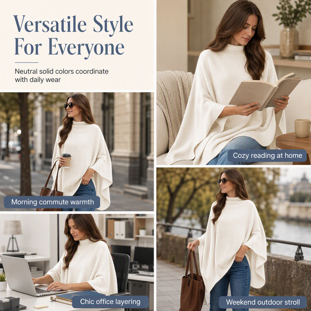Women's Elegant Loose Knitted Shawl Wrap
