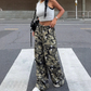 Women's Baggy Camo Pants with Drawstring Waist