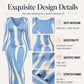 Women's Printed Long Sleeve Bodycon Maxi Dress