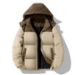 Men's Winter Color-Block Puffer Hooded Jacket