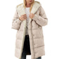 Women's Mid-Length Padded Coat with Hood