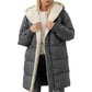 Women's Mid-Length Padded Coat with Hood